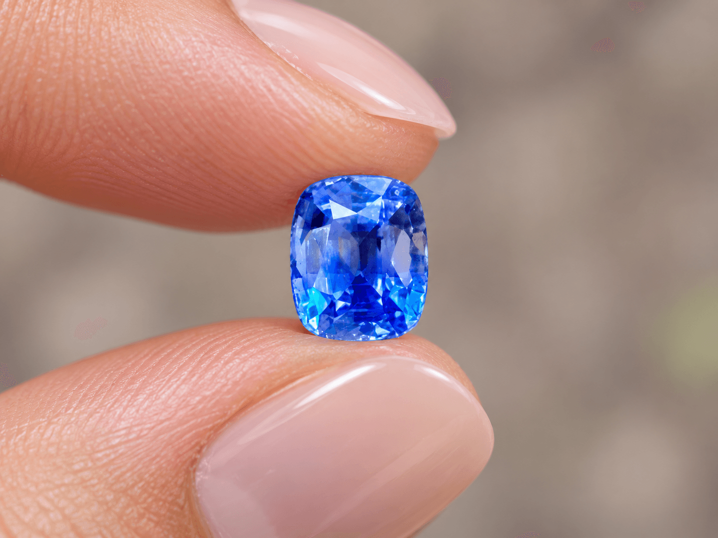 Blue Sapphire - 0.72 ct Vivid Blue Cushion Faceted Cushion Cut Ceylon Gemstone from Sri Lanka (LG-316) Blue Sapphire - 0.72 ct Vivid Blue Cushion Faceted Cushion Cut Ceylon Gemstone from Sri Lanka (LG-316)